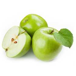 En elegant Äpple gröna, Svenskodlat sommaräpple med naturligt utseende och känsla. Detaljerad utformning med realistiskt bladverk. 