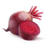 En elegant Rödbeta, Närodlad rödbeta med naturligt utseende och känsla. Detaljerad utformning med realistiskt bladverk. 